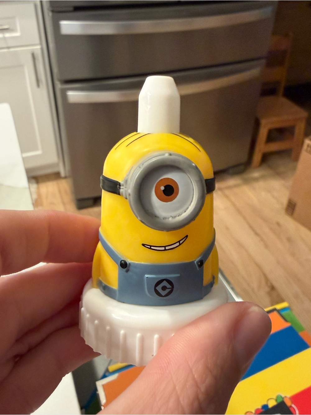 Yellow Minion-Themed Party Light Bottle Topper